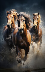 cavalos molhados 