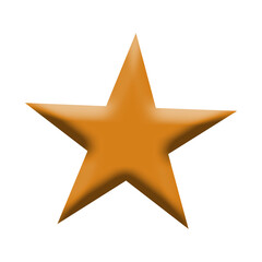 Gold star for party and celebration