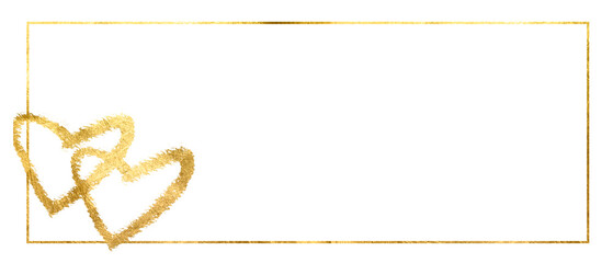 Gold Foil Frame shimmer gold splatter frames glitter,Gold stroke on  background.Blurred shiny, glowing festive wallpaper for party, holiday, invitation.