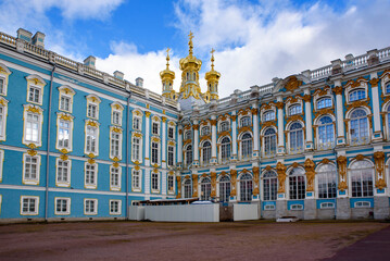 Catherine Palace, Tsarskoye Selo, Pushkin, Saint-Petersburg, Russia - obrazy, fototapety, plakaty