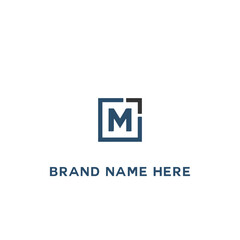 Fototapeta premium M letter logo, Letter M logo, M letter icon Design with black background. Luxury M letter