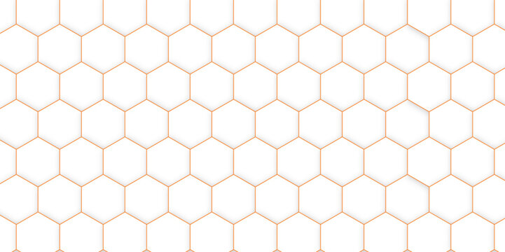 Background with hexagons Abstract background with hexagons. Seamless background orange stroke. Abstract honeycomb background.