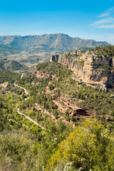 Fototapeta na wymiar View of Siurana Valley, Catalonia, Spain. High quality photo