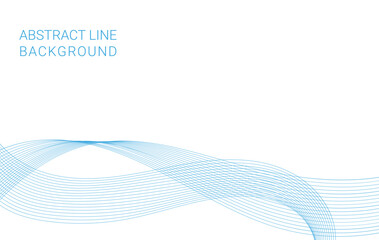 Blue abstract background with wave line