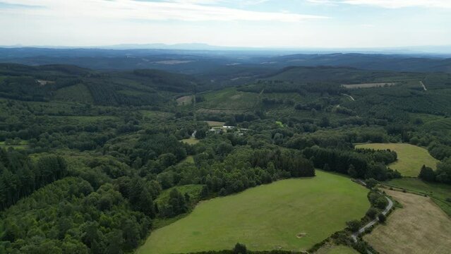 Plateau de Millevaches vue de drone