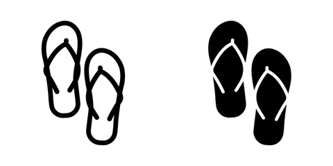 flip flops Icon. symbol for mobile concept and web design. vector illustration - obrazy, fototapety, plakaty