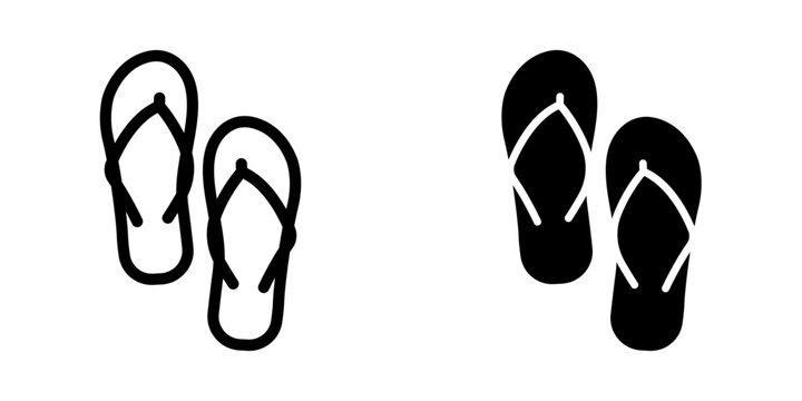 flip flops Icon. symbol for mobile concept and web design. vector illustration