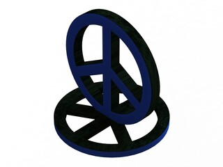 Plastic Peace Symbols Stand 3D print model