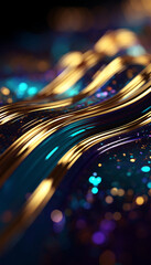 vertical Glitter gold emerald violet vertical stripes created with Generative Ai