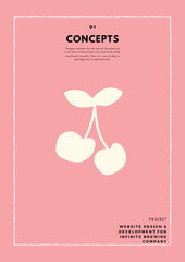 cherry logo concepts card  design