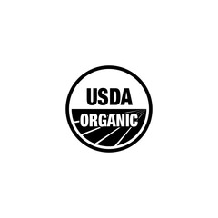 USDA organic certified icon vector
