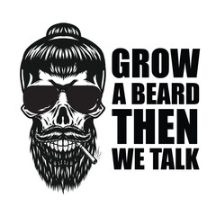 Beard typography print ready vector design for Tshirt, Mug and printing item. bundle design  .Beard Black and white view. design vector set. Icon bundle .