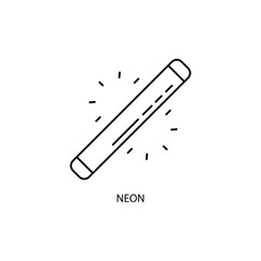 neon concept line icon. Simple element illustration. neon concept outline symbol design.
