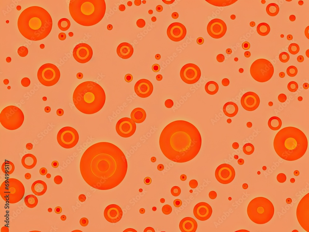 Fototapete circles on an abstract orange background. illustration in vector format