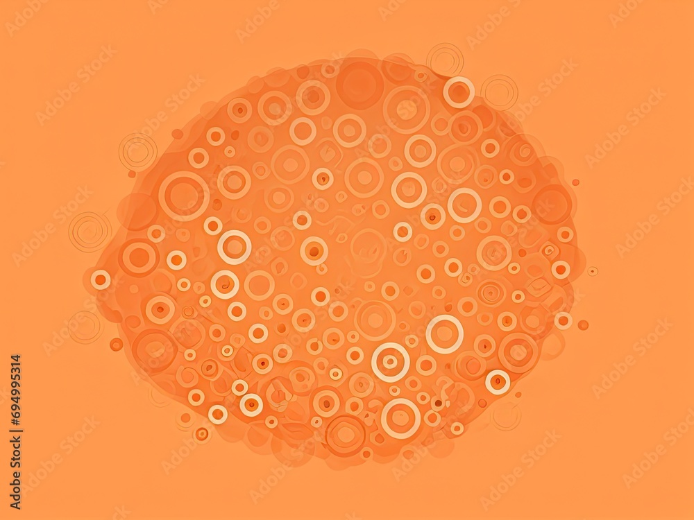 Fototapete circles on an abstract orange background. illustration in vector format