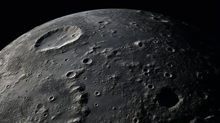 Moon surface. The space view of the planet earth. isolate. 3d 