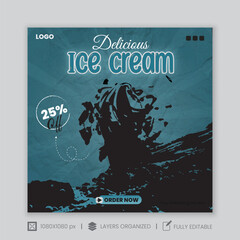 Ice-cream social media post design.