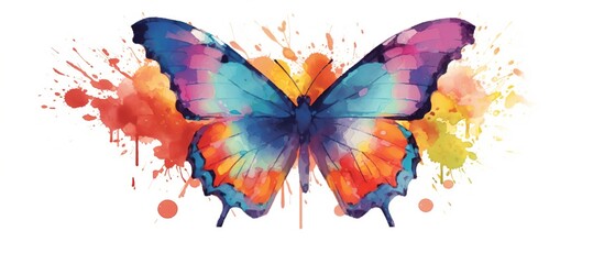 painting A colorful butterfly with wide, patterned wings