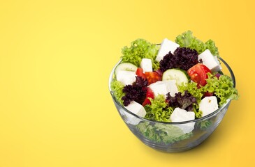 Bowl of fresh tasty Salad with vegetables