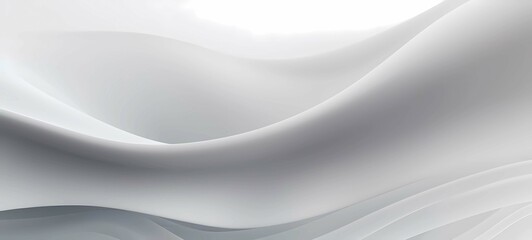 Obraz premium White abstract wavy background, 3d rendering, Generative AI illustrations.