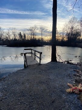 Lonely Winter Pier