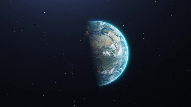 Asteroid collusion with Planet Earth HD Stock Footage