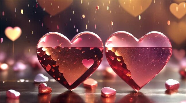 Video for the background on the festival of love and Valentine's Day, heart shape