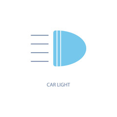 Car light concept line icon. Simple element illustration. Car light concept outline symbol design.