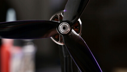 Rotating drone propeller