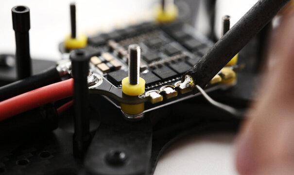 Soldering connections on microchip