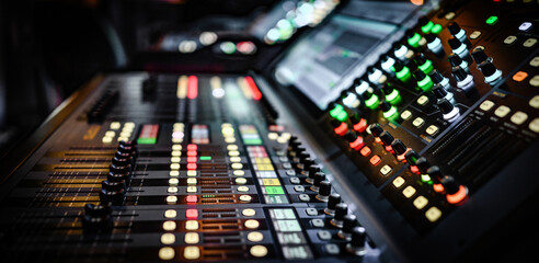 Professional sound and volume adjusting mixer control