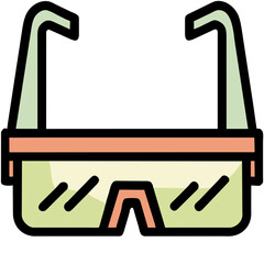 3D glasses vektor icon illustation