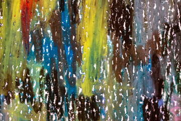 テクスチャー　背景　アブストラクト　乾いた　クレヨン　オイルパステル　粗い表面　　抽象　暗い　土　質感　壁　地面　絵画　絵 雪　　　アブストラクトアート　 - obrazy, fototapety, plakaty
