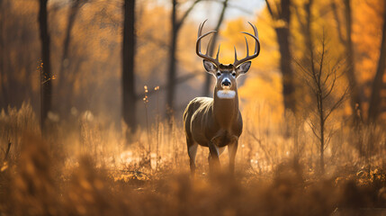 portrait of a deer in the fall