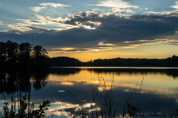 Fototapeta premium sunset on dock 