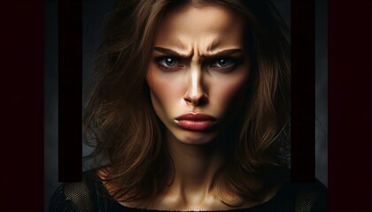Expression of Anger: A Portrait of Rage and Frustration - obrazy, fototapety, plakaty