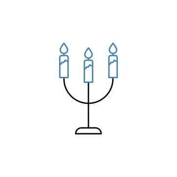 candles concept line icon. Simple element illustration. candles concept outline symbol design.