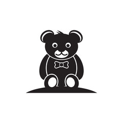 Teddy bear logo icon, vector illustration design