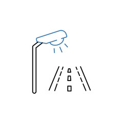 street light concept line icon. Simple element illustration. street light concept outline symbol design.