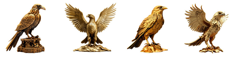 Majestic Gold Eagle Statue