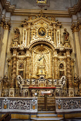 Obraz premium interior of the cathedral metropolitan cathedral of santa maria assun n began in the 12th century Lecce Italy
