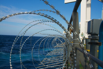 Vessel hardening done with razor wire and spikes