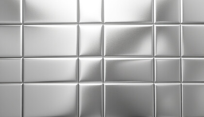 Metallic Silver Tile Texture Background Brutalist Wallpaper