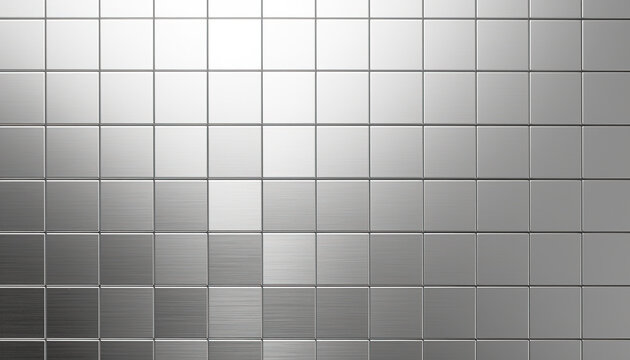 Metallic Silver Tile Texture Background Brutalist Wallpaper