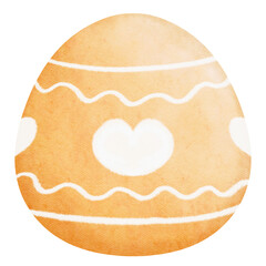 Watercolor Easter eggs collection isolated on transparent background