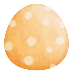 Watercolor Easter eggs collection isolated on transparent background