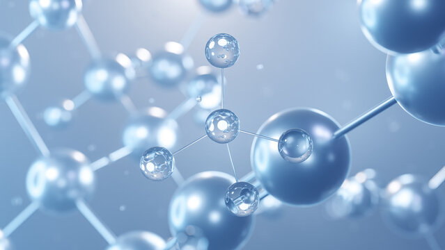 carbon tetrachloride molecular structure 3d, flat model, tetrachloromethane, structural chemical formula view from a microscope