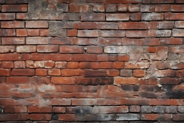 Wide Panorama of an Old Red Brick Wall Background – A Captivating Display of Classic Masonry