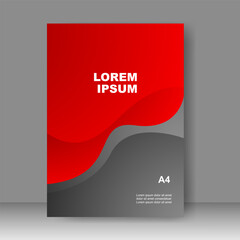 Fototapeta premium Book cover design modern technology style. Annual report. Brochure template, catalog. Simple Flyer promotion. magazine. Vector illustration