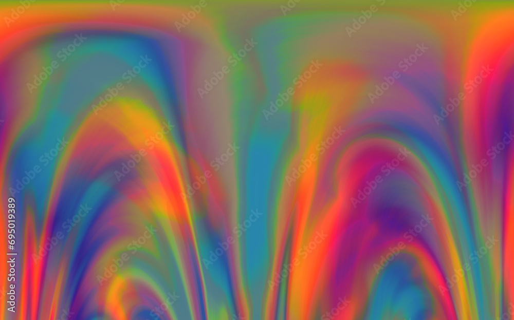 Aufkleber Dynamic neon polarized divots create a mesmerizing and vibrant background. Abstract psychedelic background.